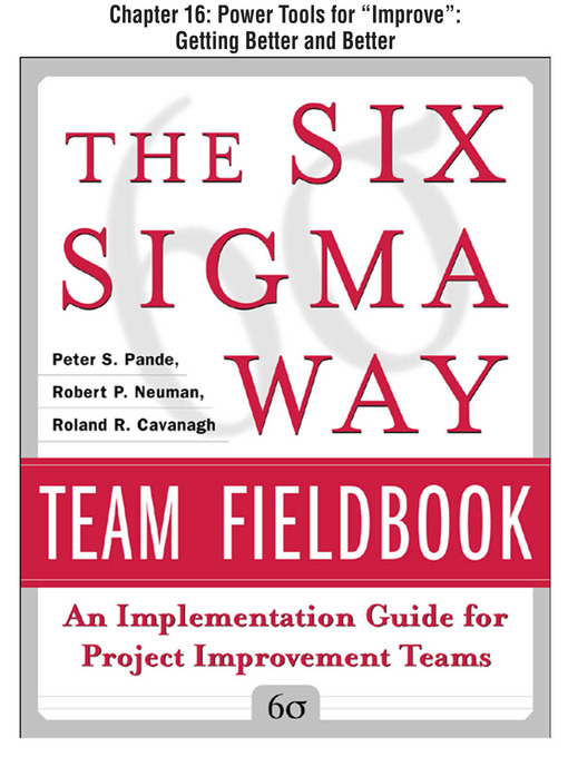 Title details for Power Tools for "Improve" by Peter Pande - Available